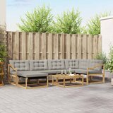  Set vanjskih sofa 7 kom. Bijela i svjetlosiva | shoptok.hr