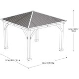 WESTMANN - Drveni paviljon - Gazebo - Devon 366x366x320 cm - BRANDED IN GERMANY | shoptok.hr