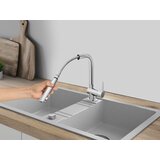 Ferro SUDOPERA GRANITNA FERRO 780X480 2D SIVA SA POP-UP SIFONOM fi115 | Eponuda.com