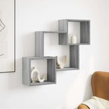 vidaXL Stenska omarica 78x18x71 cm siva sonoma inženirski les | Shoptok.si