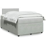 Box spring krevet s madracem svjetlosivi 120x200 cm baršunasti | shoptok.hr