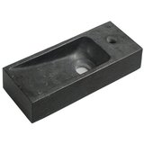 Sapho Črn kamnit umivalnik za WC 38x14 cm Blok – Cene