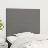 Posteljno vzglavje 2 kosa temno sivo 80x5x78/88 cm blago, (20793085) Cene