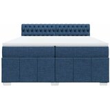  Krevet s oprugama i madracem plavi 200 x 200 cm od tkanine | shoptok.hr