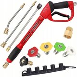 Rosfix PowerGun Pro – Brizgalna Pištola Za Visokotlačne Čistilnike | Kompatibilno Z Kärcher HD/HDS, M22, 23–162 cm, 5 Šob, (5000356595) | Shoptok.si