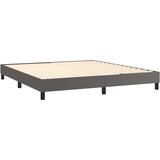 Krevet s oprugama i madracem sivi 180 x 200 cm od umjetne kože | shoptok.hr