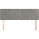  Posteljno vzglavje 2 kosa svetlo sivo 72x5x78/88 cm žamet, (20792859) | Shoptok.si