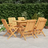 vidaXL 7-dijelni vrtni blagovaonski set od masivne tikovine | shoptok.hr