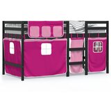  The living store otroški pograd z zavesami roza 90x200 cm trdna borovina - otroški pograd, (21488313) | Shoptok.si