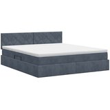  Krevet s od storage s uzglavljem Tamnosiva 160 x 200 cm Baršun | shoptok.hr