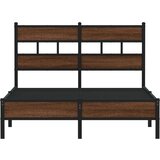 vidaXL Posteljni okvir brez vzmetnice hrast 120x200 cm inženirski les | Shoptok.si