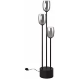Trio Select Crna/u srebrnoj boji stojeća svjetiljka sa staklenim sjenilom (visina 140 cm) Barret –