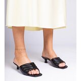 Black low-heeled mules Launay Cene
