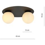  plafonsko svetlo solar 2xE14/10W/230V crna/bela | Eponuda.com