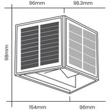  LED solarno zidno svetlo WINGS LED/2W/1300 mAh 3,7V 6000K IP54 crna | Eponuda.com