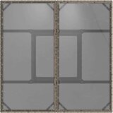 vidaXL Vrtna miza s stekleno ploščo siva 80x80x75 cm poli ratan | Shoptok.si