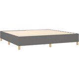 Krevet s oprugama i madracem tamnosivi 200 x 200 cm od tkanine | shoptok.hr