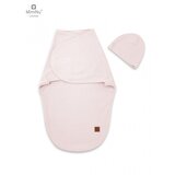 MimiNu dekica/swadler za spavanje sa kapicom Soft puder roza | shoptok.hr