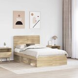  Krevetna konstrukcija Sonoma 120 x 190 cm Čvrsto borovo drvo | shoptok.hr