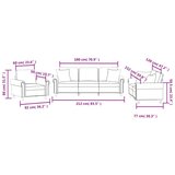  3-dijelni set sofa s jastucima ružičasti baršunasti | shoptok.hr