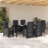  Vrtni set za objed 7 kom. Crna poliratan | shoptok.hr