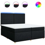  Krevet s oprugama i madracem crni 200x200 cm od tkanine | shoptok.hr