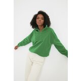 Trendyol Green Zipper Detailed Fleece Knitted Sweatshirt | shoptok.hr