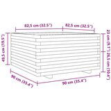  Vrtno cvetlično korito 90x90x49,5 cm trden les douglas | Shoptok.si