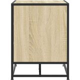 vidaXL Klop za čevlje sonoma hrast 84x40x53,5 cm inž. les in kovina | Shoptok.si