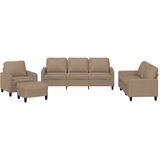  4-dijelni set sofa s jastucima boja cappuccina od umjetne kože | shoptok.hr