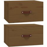 Maison Chic Stenski Dvo delni komplet Nočne omarice - Nočne mize medeno rjava 40x29,5x22 cm, (21689997) | Shoptok.si