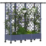  Povišeni krevet s mrežom i krovom Siva 164 x 40 x 127 cm PP | shoptok.hr