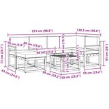  Set vanjskih sofa 7 kom. Bijela i antracit Čvrsto drvo akacije | shoptok.hr