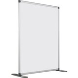 SMIT VISUAL Higienska predelna stena z belo tablo, emajlirana, antibakterijska površina table, VxŠxG 1500 x 1250 x 500 mm | Shoptok.si