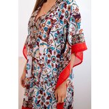 Kesi Włoski Women's beach poncho with oriental pattern turquoise | shoptok.hr