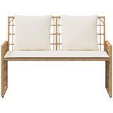  Vanjska klupa Jednobojno Prirodna i krem 116 x 55 x 82 cm | shoptok.hr