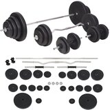 vidaXL Komplet uteži in ročk 120 kg, (20989503) u