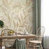  Foto tapeta - Botanical Motif with Leaves and Vines in Sand Colors 350x256 Vodootporna | shoptok.hr