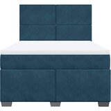  box spring s madracem plavi 160 x 200 cm baršunasti | shoptok.hr