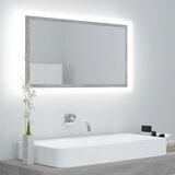  LED kupaonsko ogledalo siva boja betona 80x8,5x37 cm akrilno | shoptok.hr