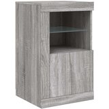 vidaXL Komoda z LED lučkami siva sonoma 123x37x67 cm | Shoptok.si