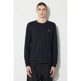 Fred Perry Pamučna majica dugih rukava Twin Tipped T-Shirt boja: tamno plava, s aplikacijom, M9602.M68 Cijene