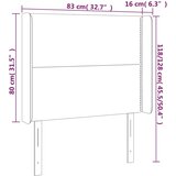 Posteljno vzglavje črno 83x16x118/128 cm umetno usnje, (20739406) | Shoptok.si