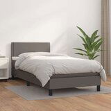  Box spring postelja z vzmetnico siva 80x200 cm umetno usnje, (20899971) Cene