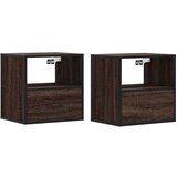 vidaXL Zidni noćni ormarići 2 kom smeđi hrast 40x31x39,5 cm | shoptok.hr