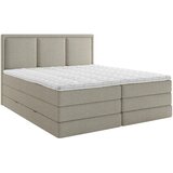 MID.YOU POSTELJA BOXSPRING 200 cm x 220 cm , les, tekstil, leseni material umazano rjava | Shoptok.si