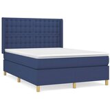  Krevet s oprugama i madracem plavi 140x200 cm od tkanine | shoptok.hr
