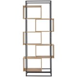 XORA REGAL 80/194/33,2 cm rjava, naravne barve, črna | Shoptok.si