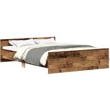 Maison Chic Posteljni okvir - Dvoposteljna postelja - Zakonska postelja brez vzmetnice star les 120x190 cm-J12416, (21776761) | Shoptok.si