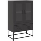  Visoka komoda crna 68x39x111,5 cm od čelika | Eponuda.com